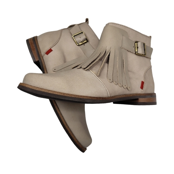 Marc Joseph | NIB Green Point Light Grey Nubuck Fringe Leather Ankle Booties 1 - Picture 9 of 14